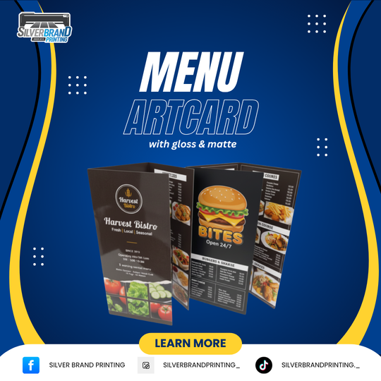 Menu Artcard With Gloss & Mate