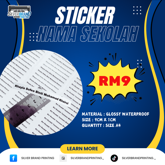 Custom Name Sticker (DTF - By Text Size)