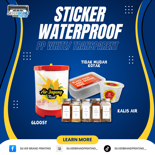 Sticker Waterproof (PP White/Transparent)